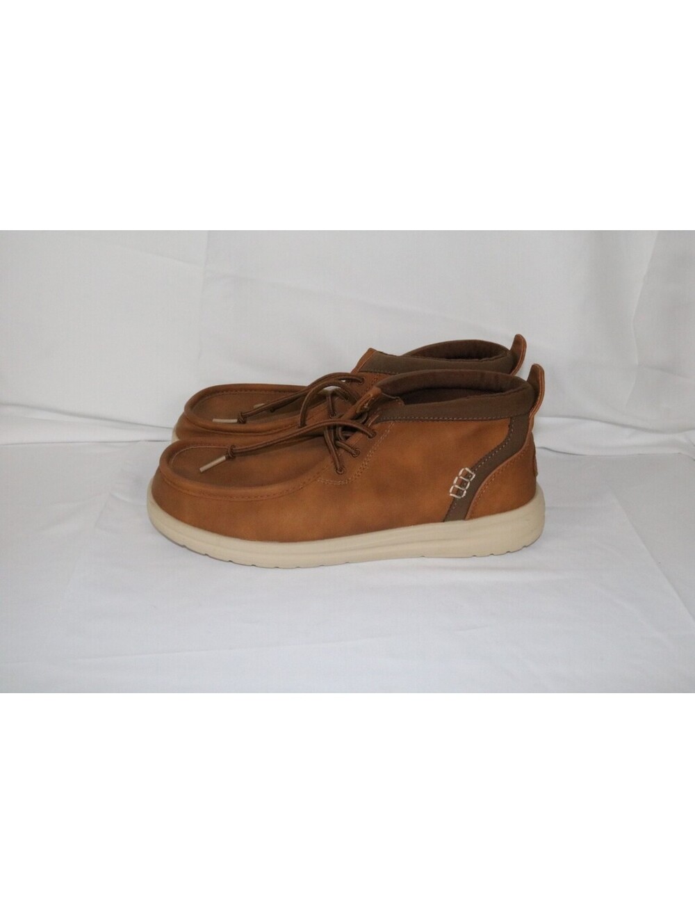 Hey Dude Wally Mid GripR Classic Mens 8 Brown Cognac Casual Comfort